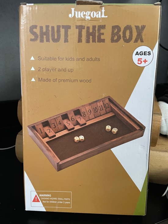 Other - Shut The Box Wooden Dice Game - Brown